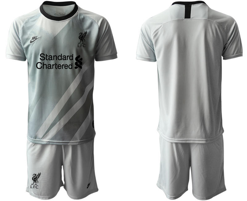 Men 2021-2022 Club Liverpool gray goalkeeper blank Soccer Jersey